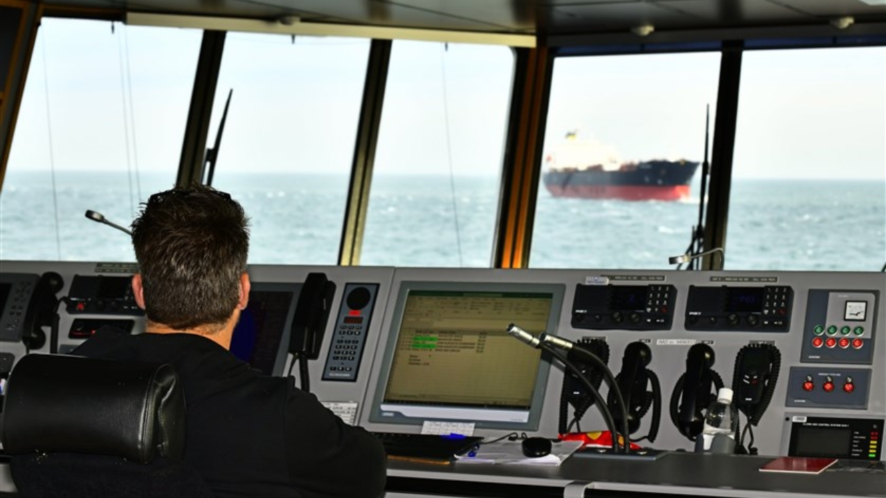Pilots working at sea